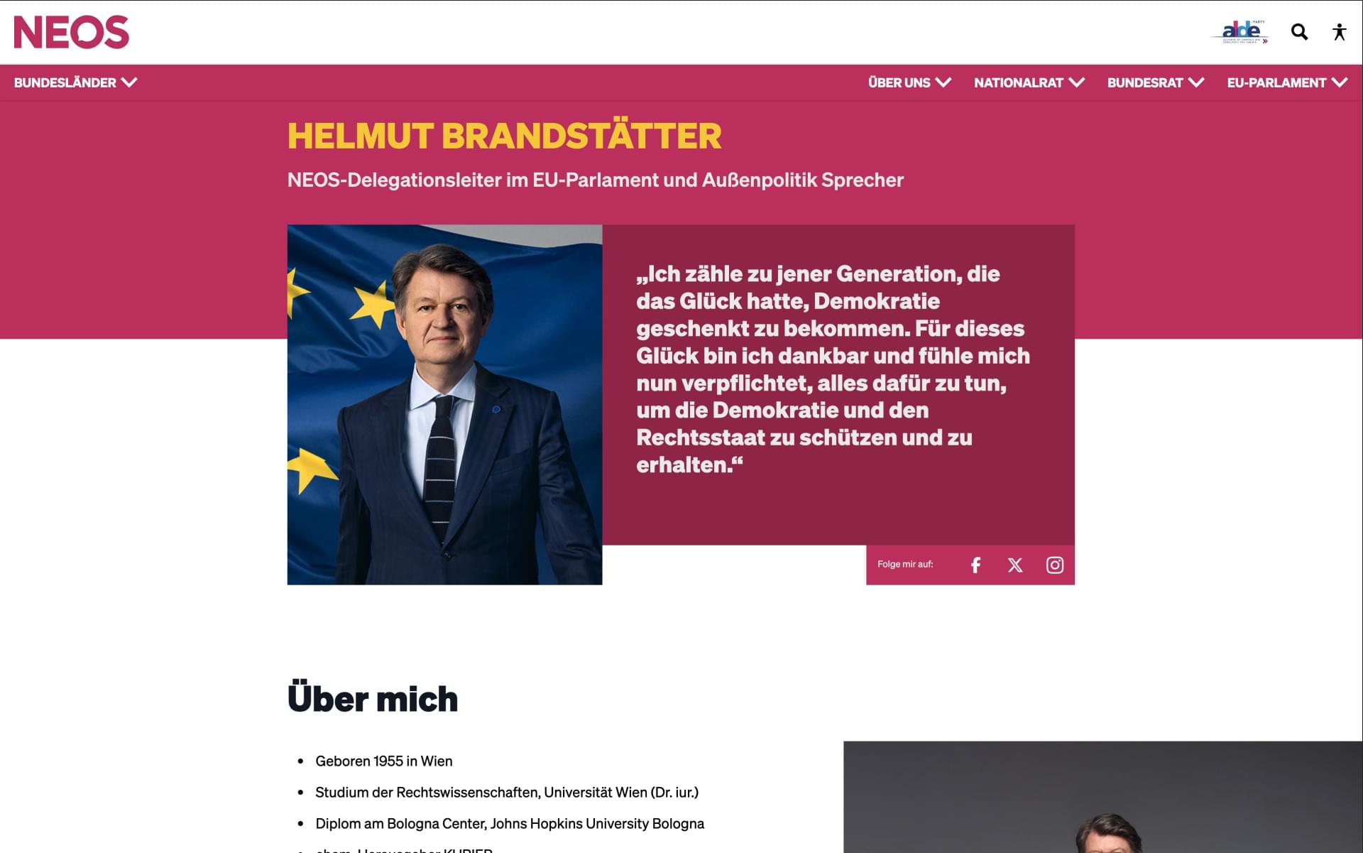 Personen-, Team- und Profilseiten