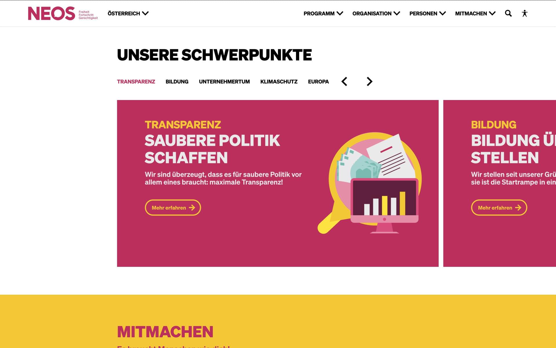 Visuelle Auffrischung