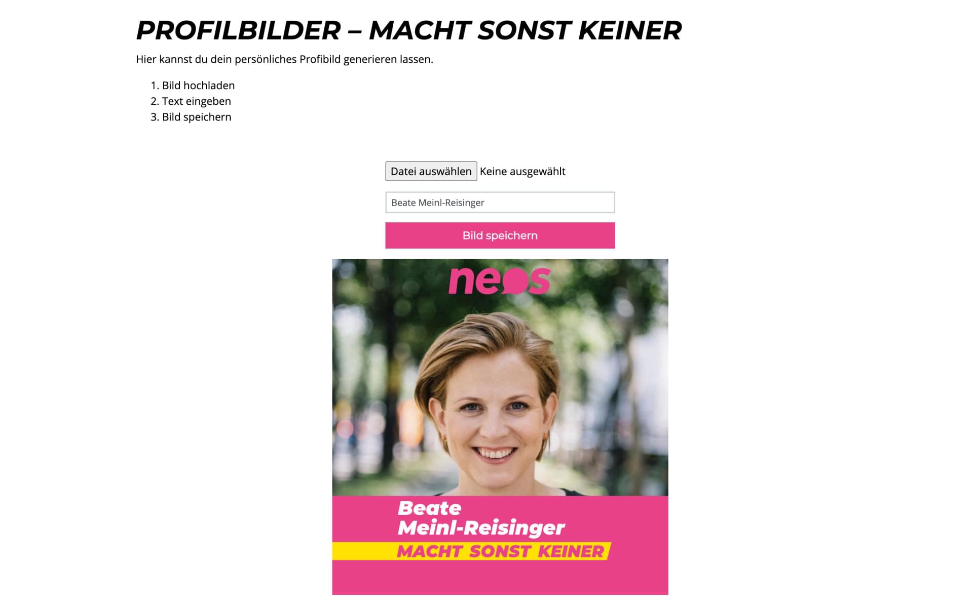 Branding Profilbild-Generator