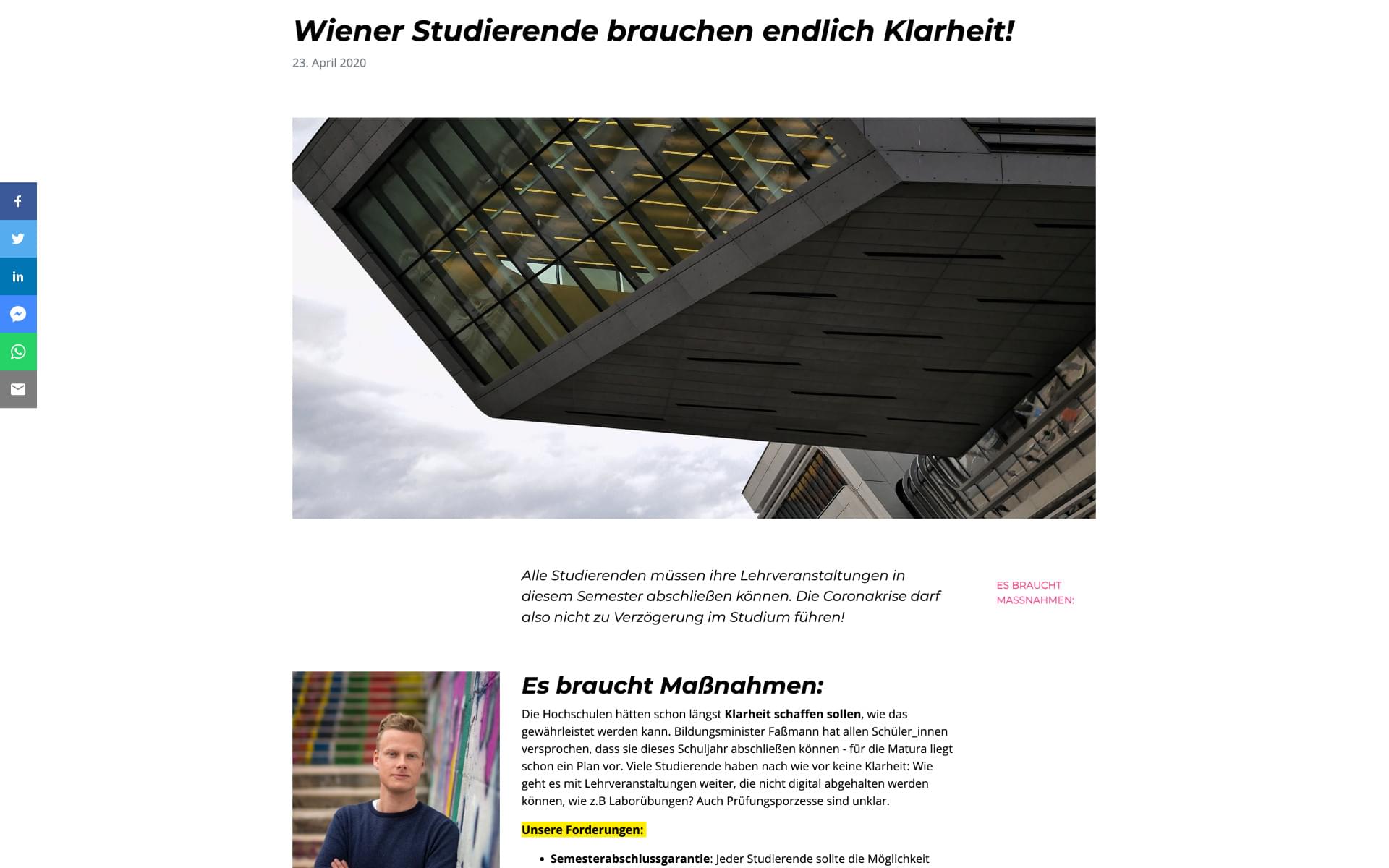 Blog- und Artikeldarstellung