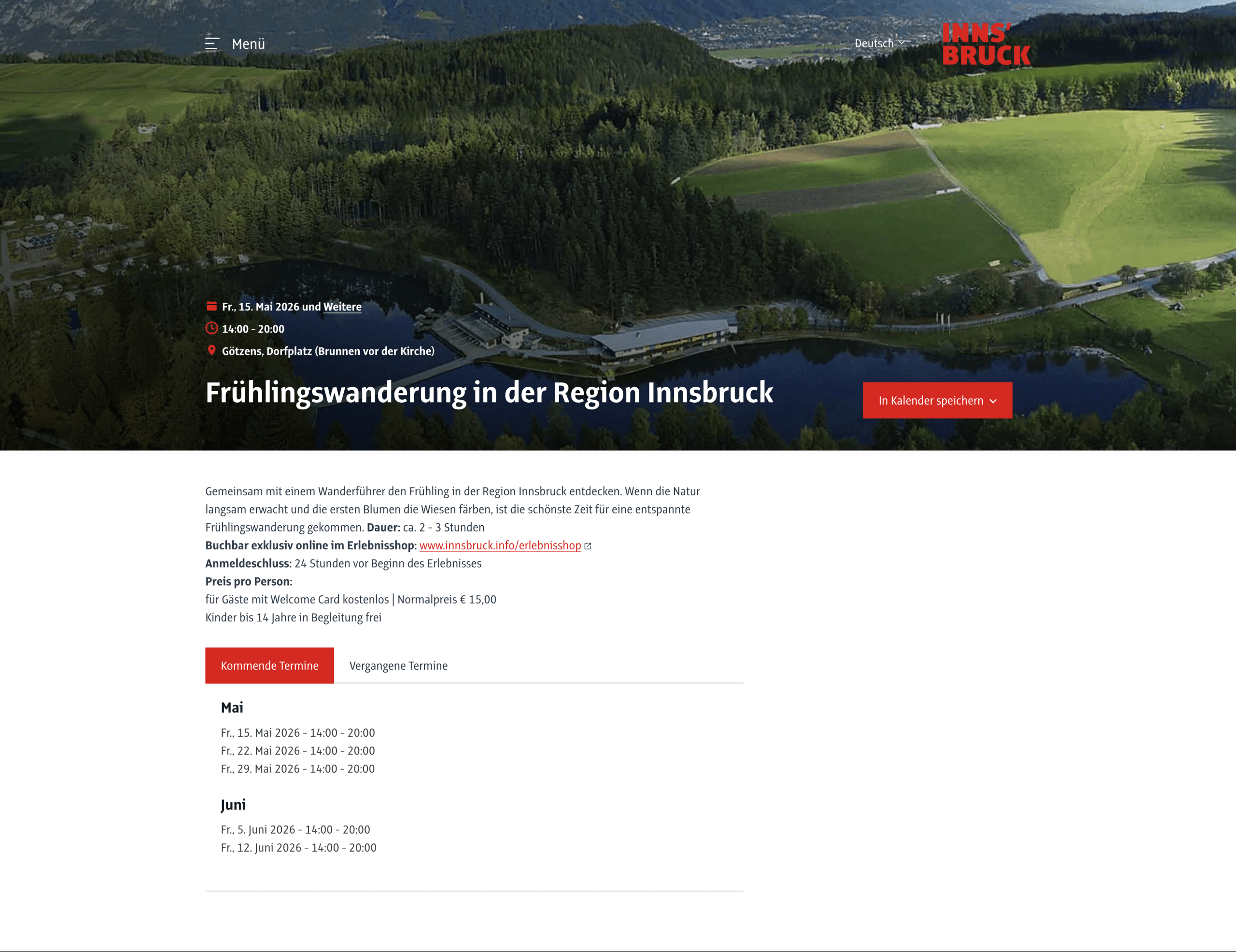 2026 Innsbruck Termine Detailsseite